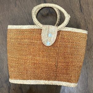 BOHO Natural Woven Tote Bag